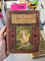 ANTIQUE THE  SUNDAY EVENING HOUR BOOK 1878