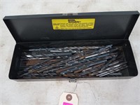 Asst drill bits in metal box