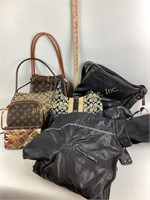 Used women’s purses, faux leather jacket