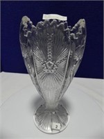 9"  THISTLE PATTERN PRESSED GLASS VASE