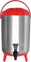 Stainless Steel Beverage Dispenser 12L Red