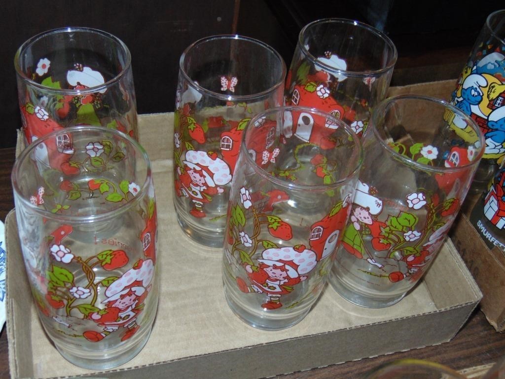 (6) Retro Strawberry Shortcake tumblers