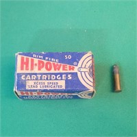 1 box Hi-Power .22 Long Rim Fire Cartridges