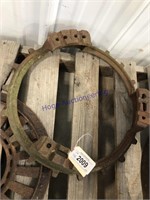 Iron cog wheel, 16"