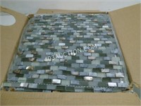 Lot of 10 Glass Mosaic Brick Tile Sheets 11" x 12"