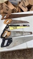 5 Hand Saws Stanley Great Neck