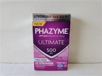 20 fast gel Phazyme anti gas simethicone tablets