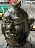 Artist Signed Pottery Face Jug