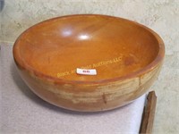 11 Inch Wooden Bowl Marked Japan