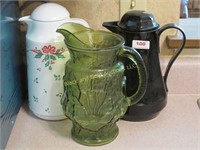 Three Assorted Pitchers and Coffee Servers