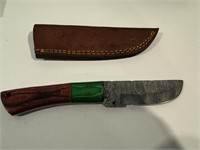 Damascus Steel Knife & Sheath