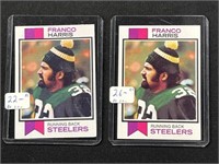 (2) 1973 Franco Harris Rookie Cards
