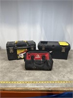 Stanley and Husky hard and soft tool boxes, total