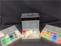 3 tiered case full of beading items