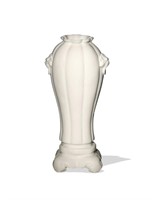 Chinese Blanc De Chine Vase w/ Lion Heads, 18th C#