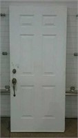 6 Panel Steel Exterior Door w/Weiser Lock Set