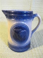 SALT GLAZE PITCHER 8H CLEAN  NICE COLOR