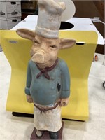 Vintage Pig Chef Statue