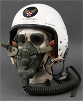 COLD WAR USAF P-SERIES FLIGHT HELMET & OXYGEN MASK