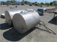 (2) 250 Gallon Stainless Steel Saddle Tanks
