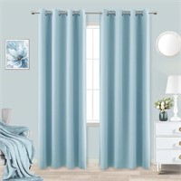 Light Blue Curtains 84 Inch Length- 2 Panels