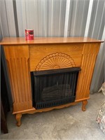 OAK GAS FIREPLACE - USES SMALL CANS OF ALCOHOL GEL