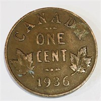 1936 Canada One Cent Coin