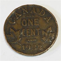 1932 Canada One Cent Coin