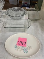 Glass bakeware, platter