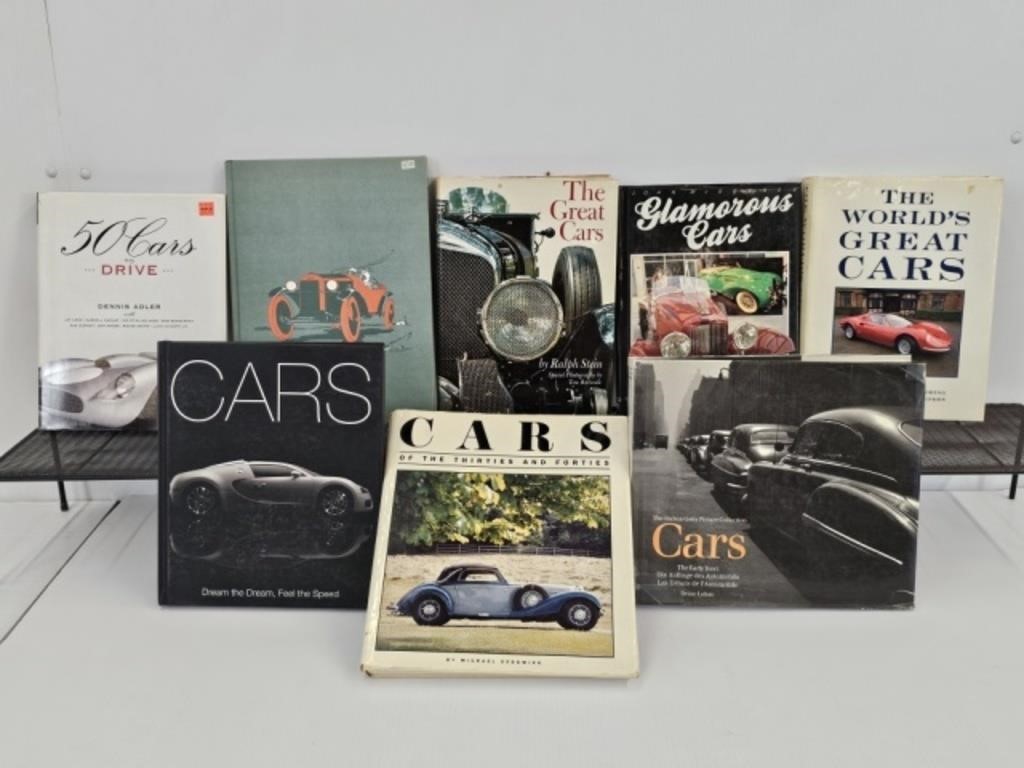 8 CAR BOOKS