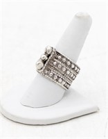 Ethnic Brutalist PURE Silver Bead Ring