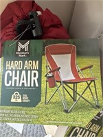 MM hard arm chair- red