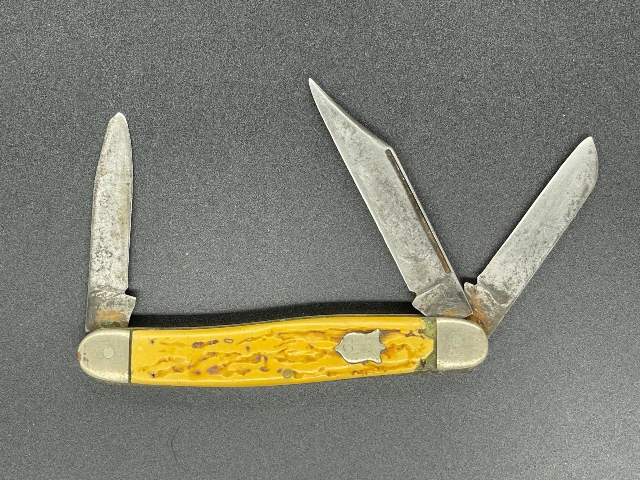 Antique 3-blade pocket knife