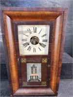 ANTIQUE OGEE WEIGHTED TALL CLOCK
