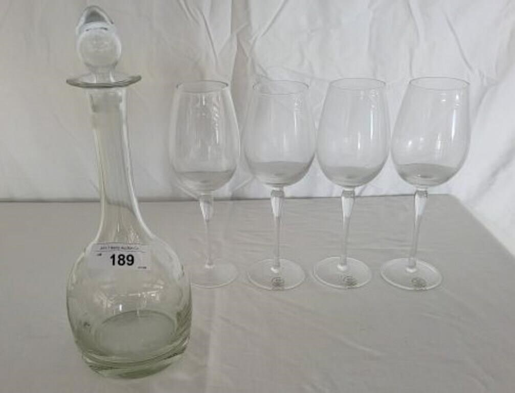 LENOX STEMWARE AND MCM DECANTER