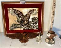 Eagle Items: picture,  figure, carving & bell