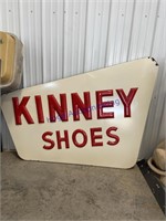 KINNEY SHOES TIN SIGN, APPROX 68"W X 48"T
