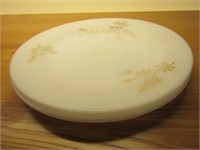 Federal Milk Glass Dinner Plates (2)