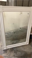 White Wooden Framed Large Wall Mirror