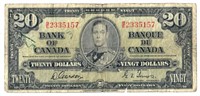 1937 Canada $20 Bank Note