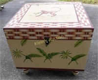 Storage / End Table Box monkey & palm tree decor
