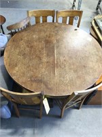 Antique oak table and 4 chairs
