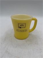 Vintage Fire King coffee, mug, advertising,