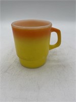 vintage anchor hocking fire king cups mug Orange