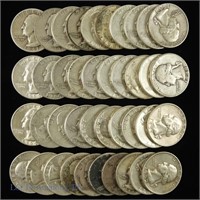 Roll of Silver Washington Quarters (40)