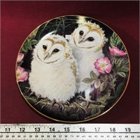 1988 Baby Owls Collection Decorative Plate