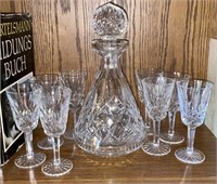 Waterford Crystal Decanter Set w/8 Waterford