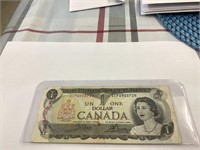 $1.00 bill Canadian 1973