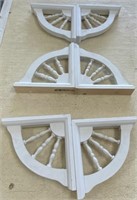 3 - Sets of Wagon Wheel Shelf Brackets