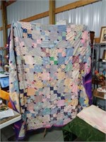 2 Old Patchwork and Pink Quilts w/ Damage